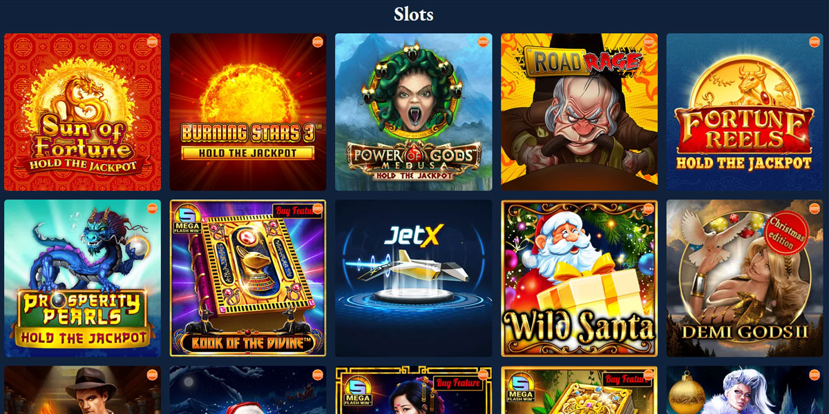 Axe Casino Slots Section