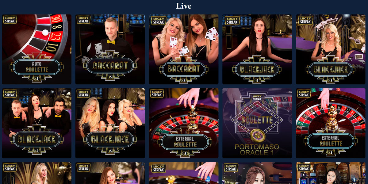 Axe Casino Live Games Section