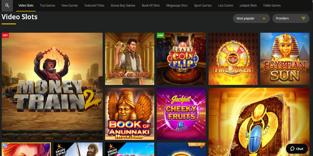 18bet Casino Slots Section