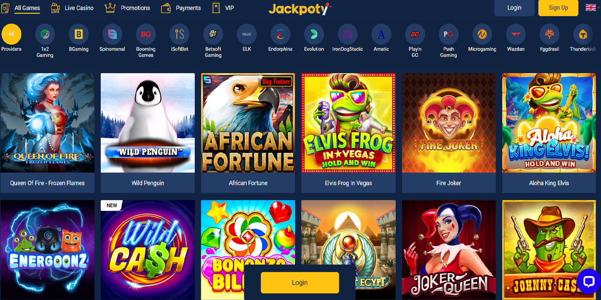 Jackpoty Casino Slots Section