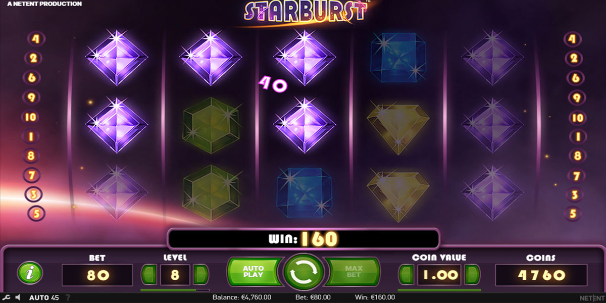 Starburst Slot Base Win