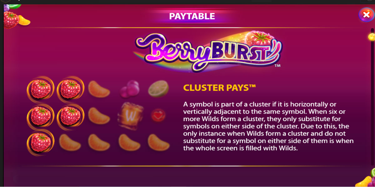 Berryburst Slot Cluster Pays