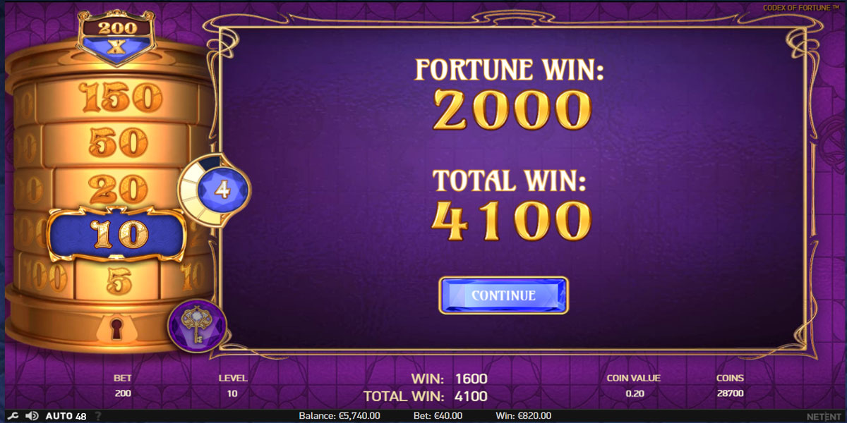 Codex of Fortune Slot Grand Win