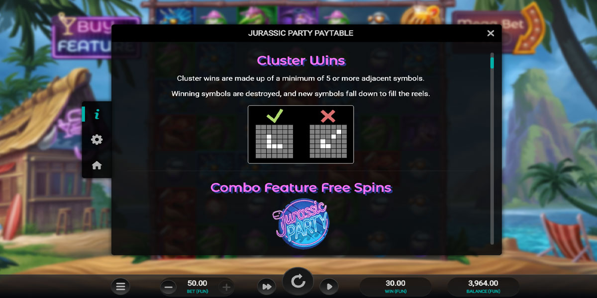 Jurassic Party Slot Cluster Pays