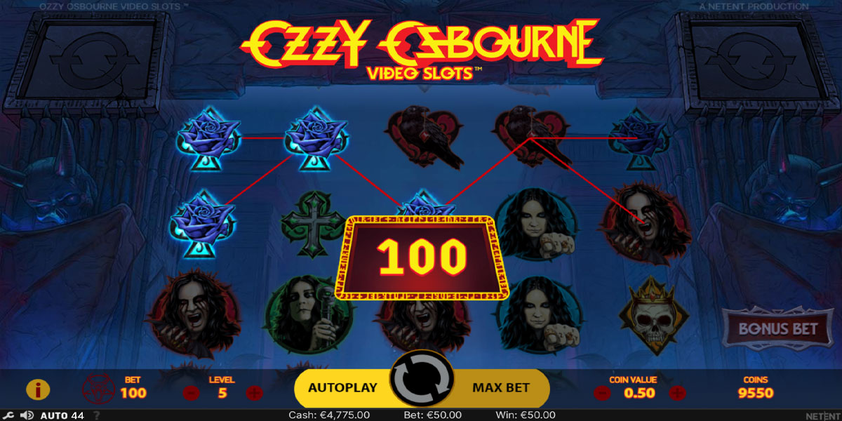 Ozzy Osbourne Slot Base Win