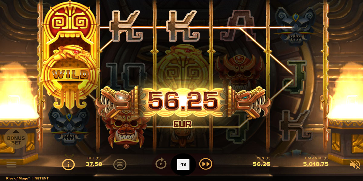 Rise of Maya Slot Base Win
