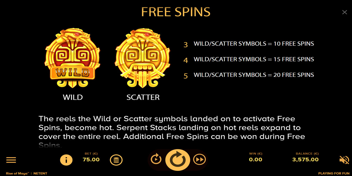 Rise of Maya Slot Free Spins