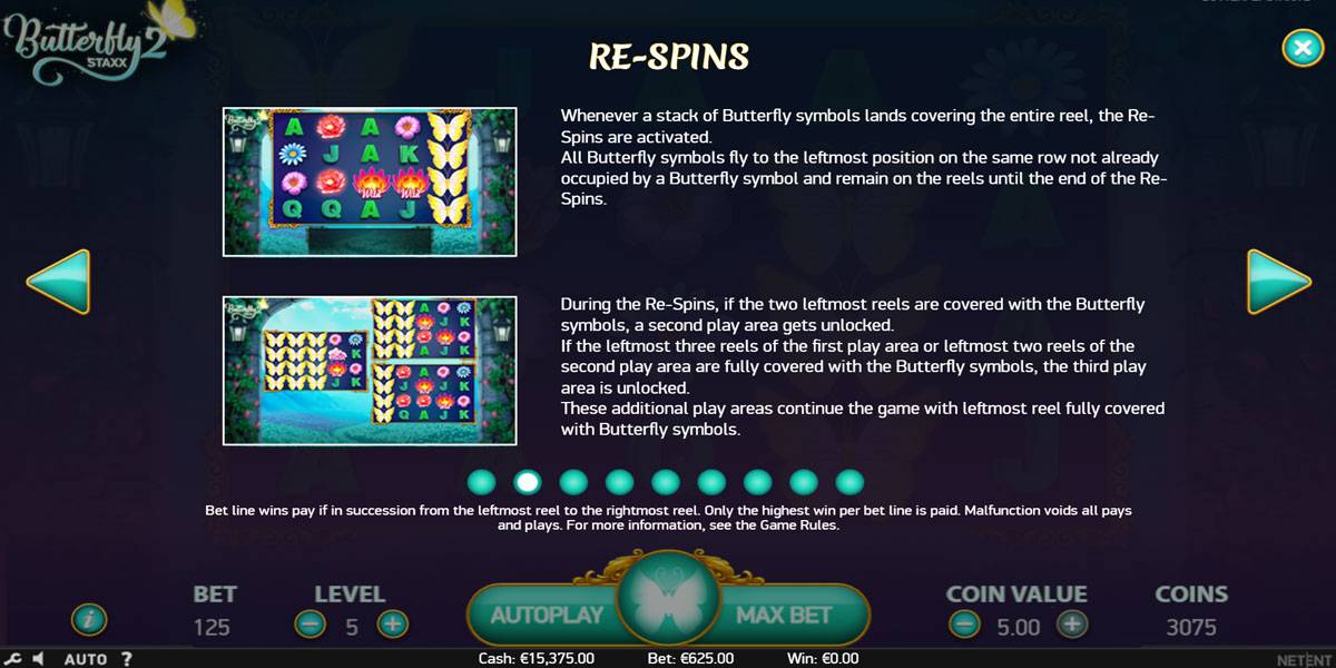 Butterfly Staxx 2 Slot Respins Feature