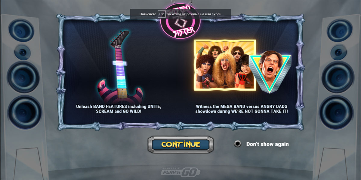 Twisted Sister Slot Intro