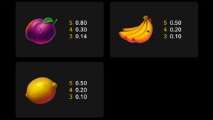 Fruit Vegas Paytable 2