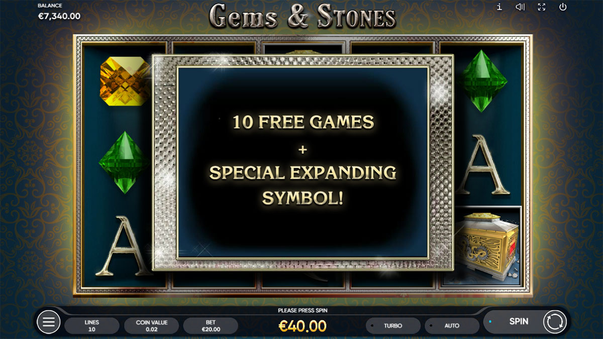 Gems & Stones Free Spins