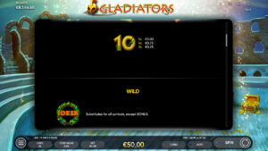 Gladiators Paytable 2