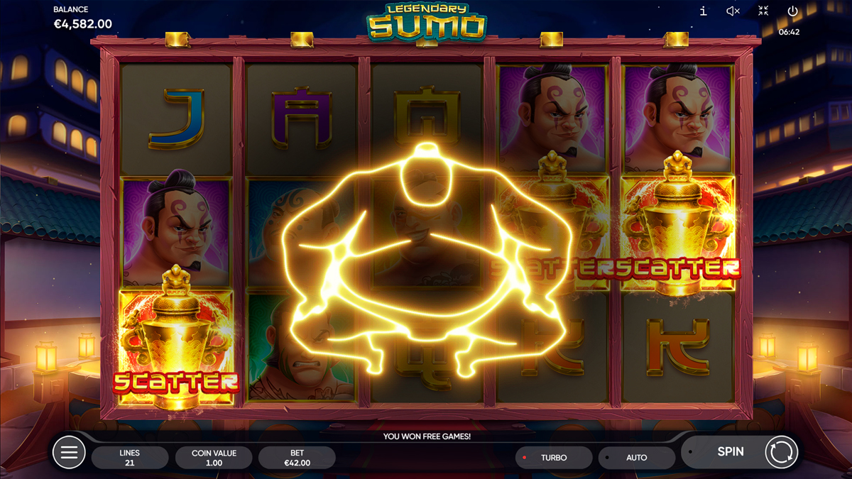 Legendary Sumo Bonus Round Win