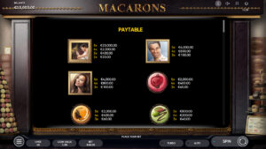 Macarons paytable