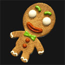 Merry Scary Christmas Symbol Gingerbread