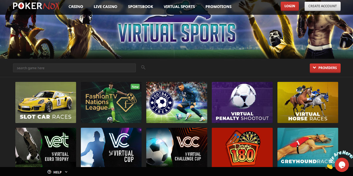 Pokernox Casino Virtual Sports Section