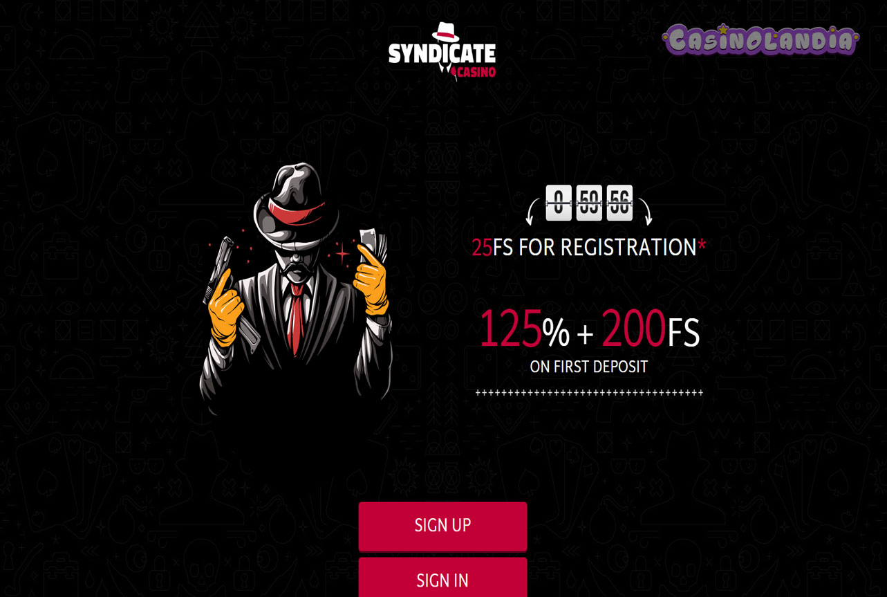 Syndicate Casino Desktop View