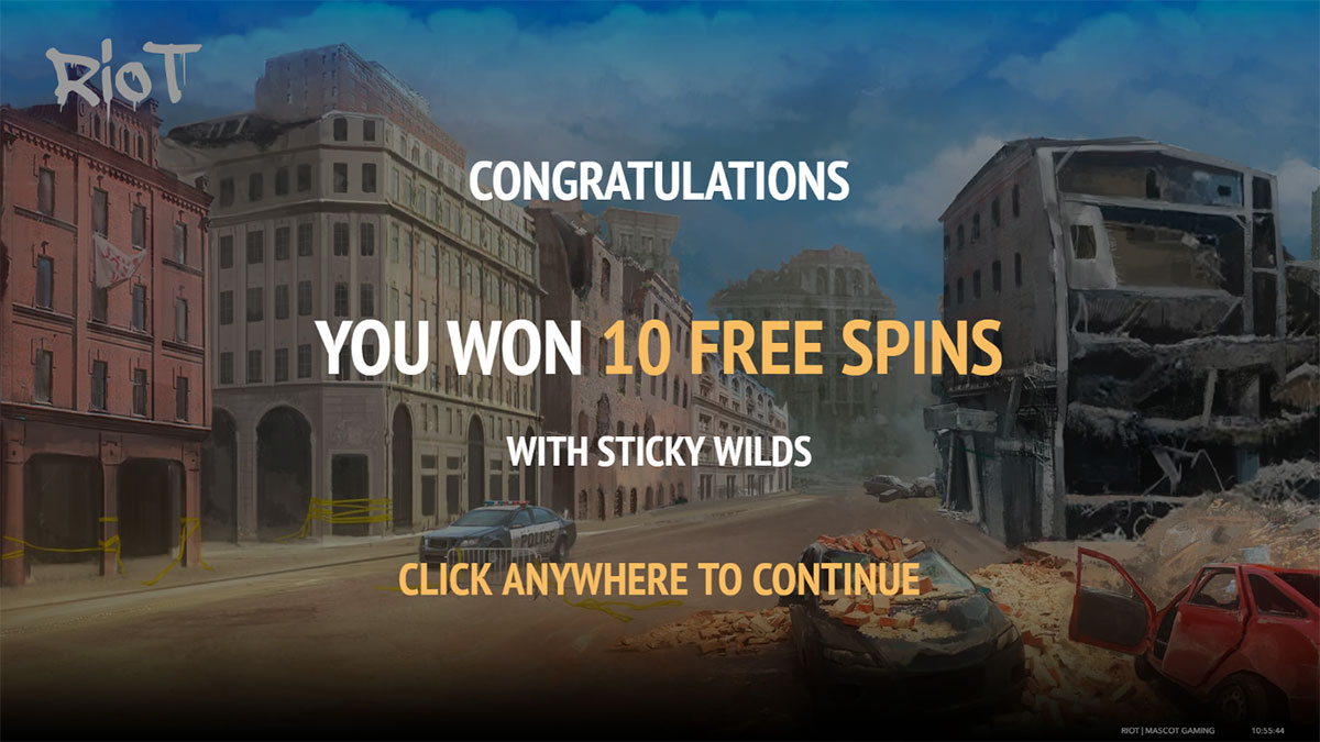 The Riot Free Spins