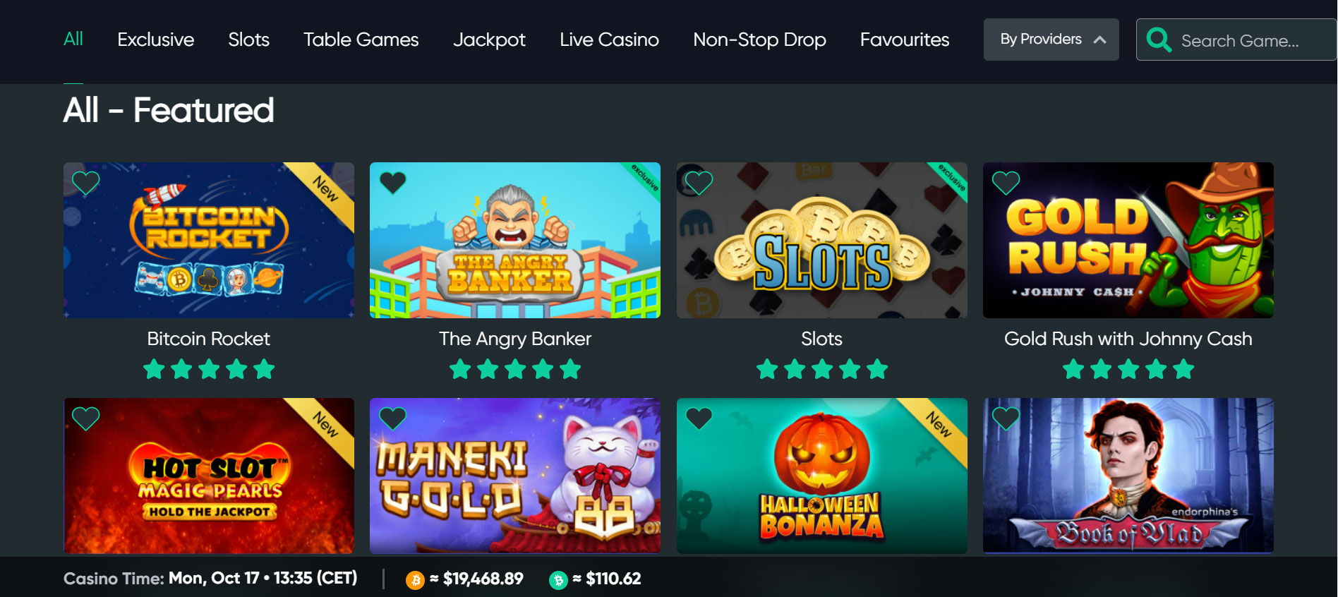 Bitcoin Games Casino Live Casino