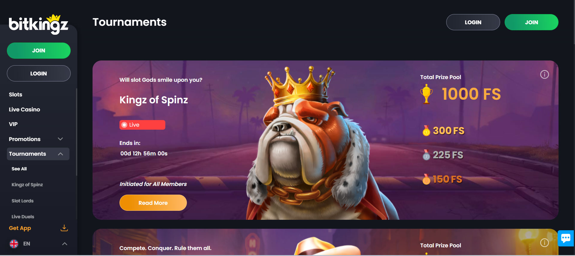 BitKingz Casino Tournaments