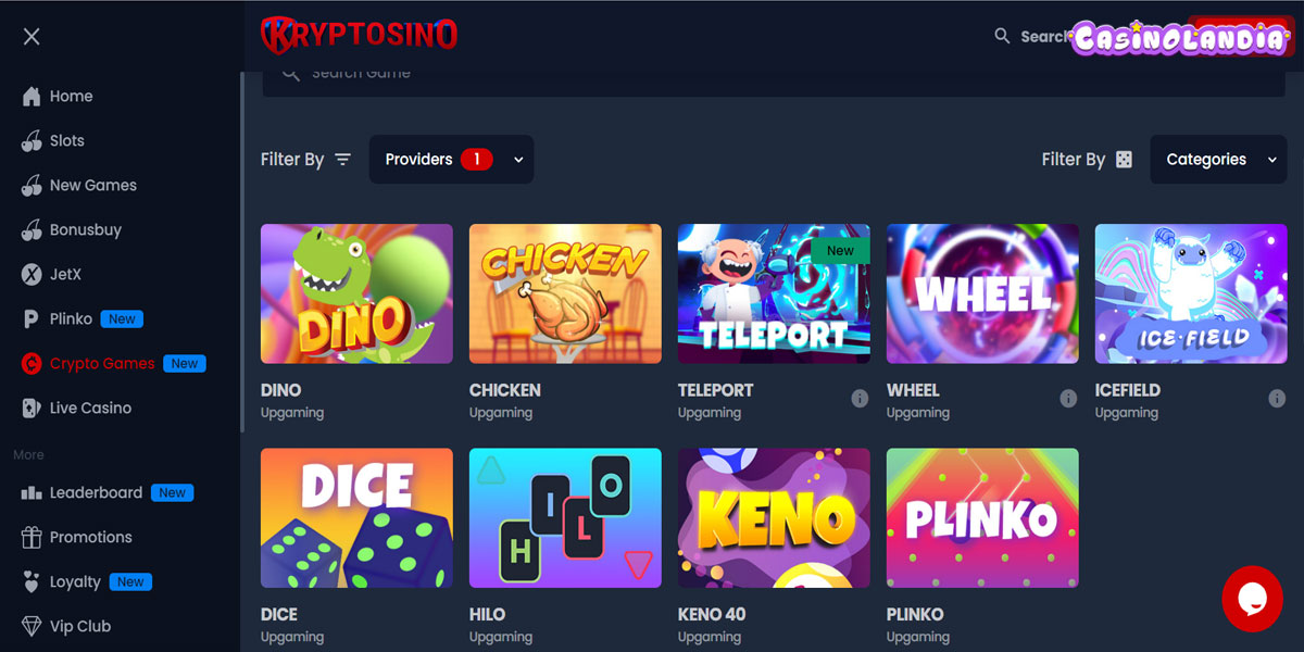 Kryptosino Casino Crypto Games