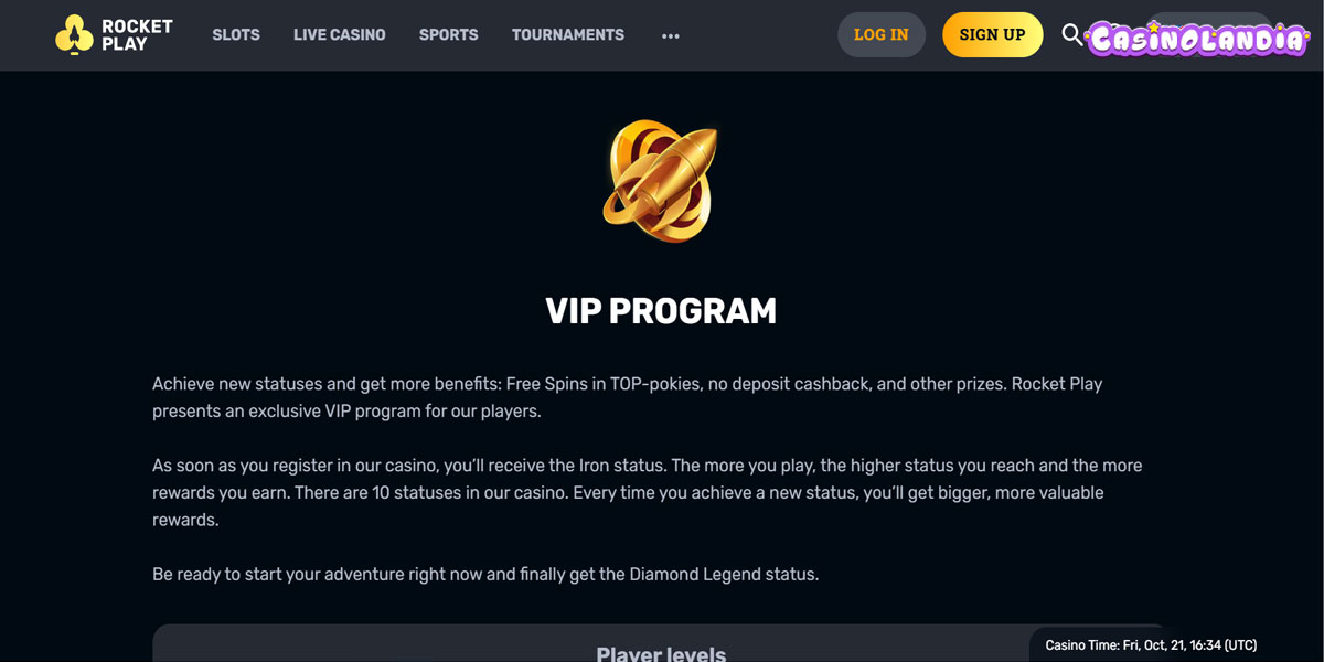 RocketPlay Casino VIP Program