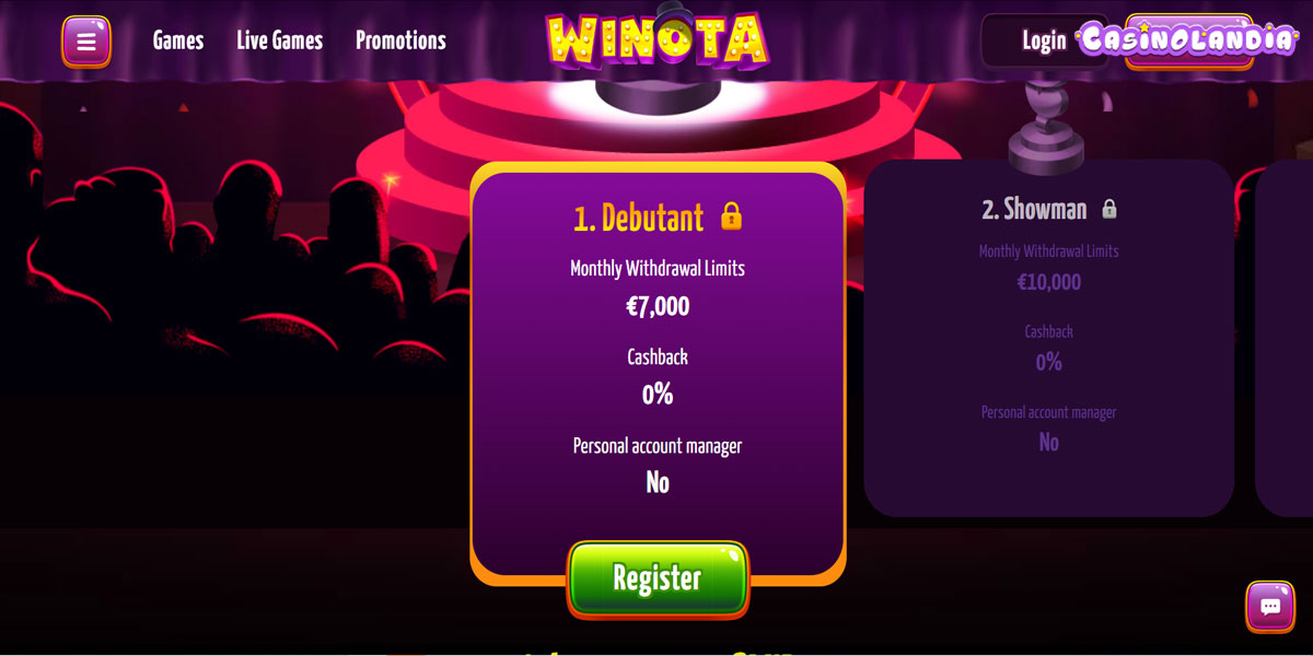 Winota Casino VIP Program