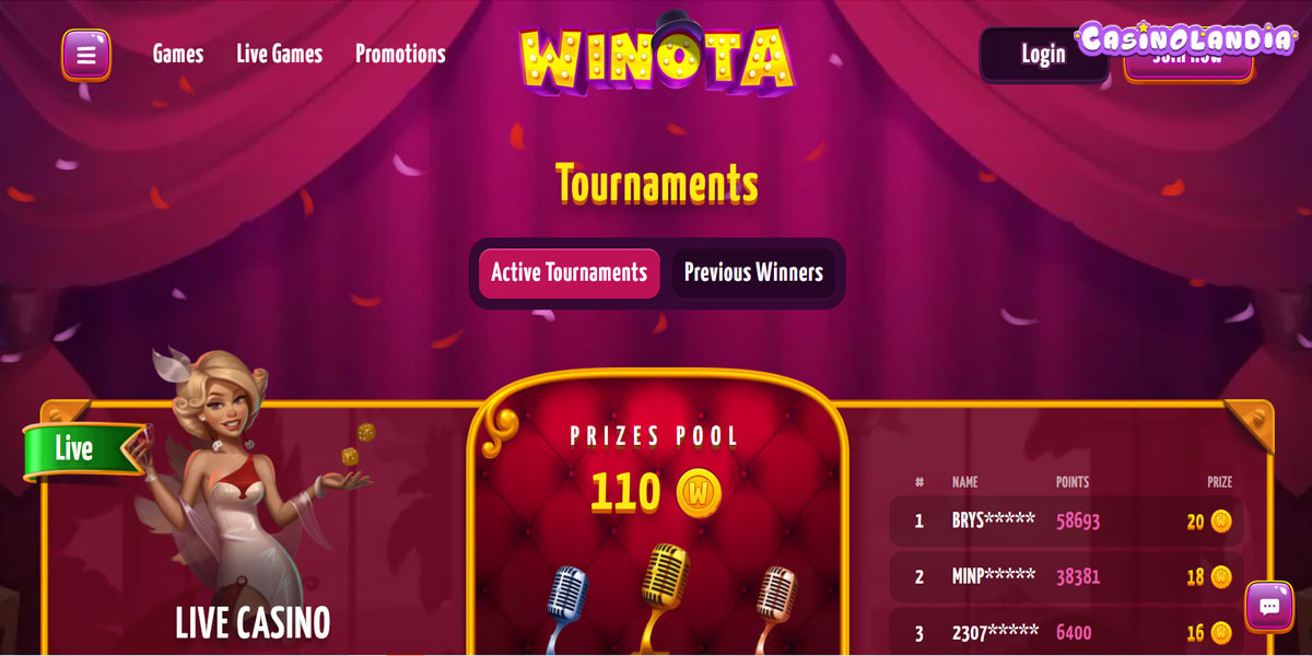 Winota Casino Torunaments