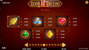 Book Of Tattoo Paytable 2