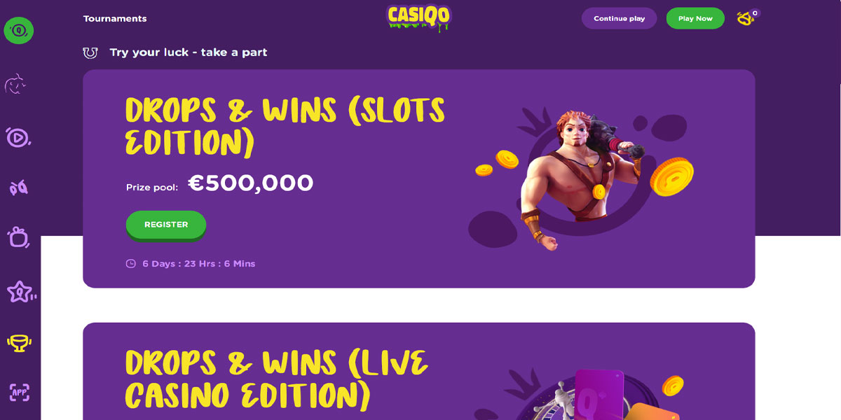 CasiQo Casino Tournaments and Events