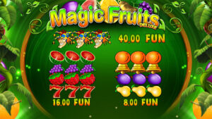 Magic Fruits Deluxe Paytable