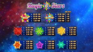 Magic Stars 6 Paytable