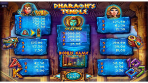 Pharaoh's Temple Paytable