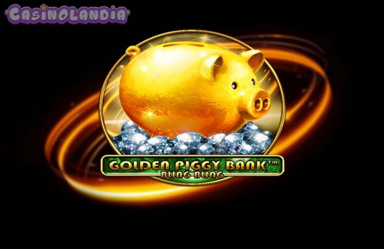 Golden Piggy Bank Bling Bling by Spinomenal