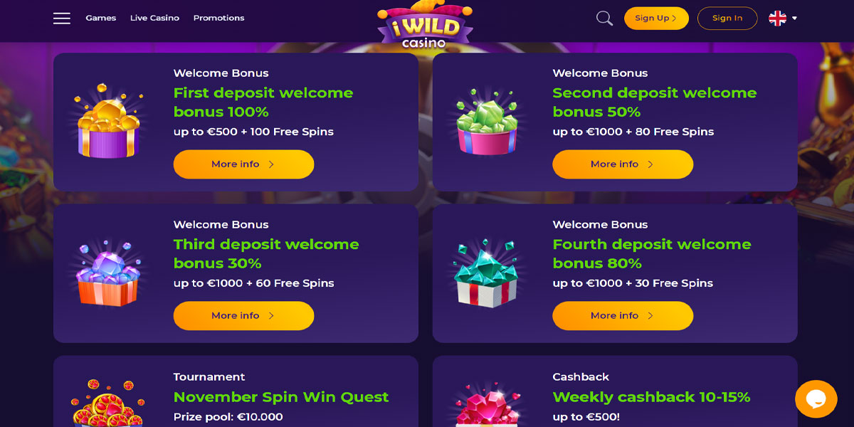iWIld Casino Promotions