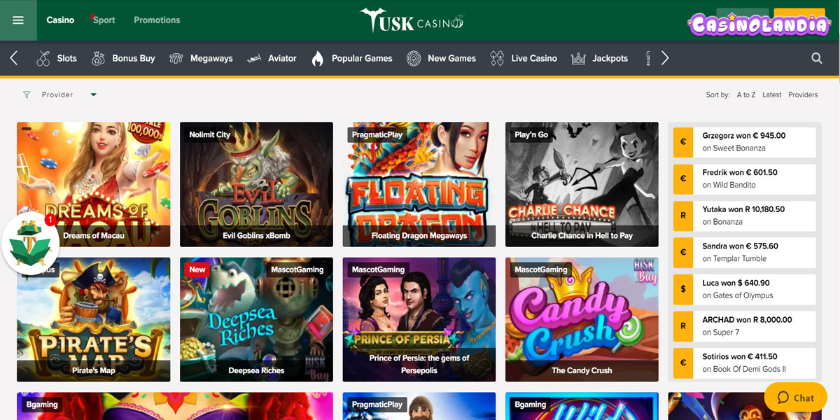 Tusk Casino Slots