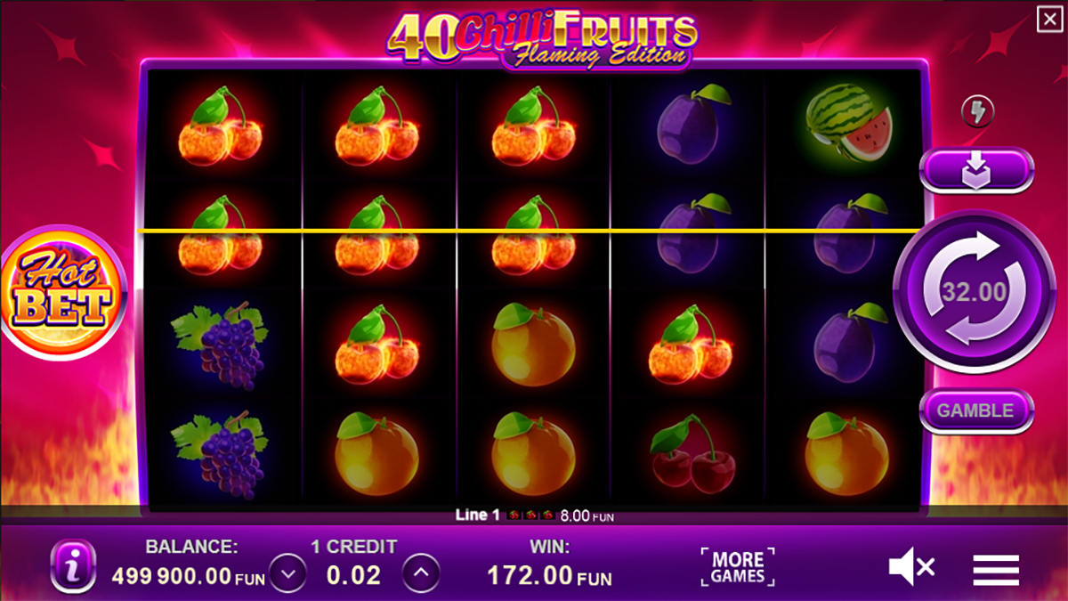 40 Chilli Fruits Flaming Edition Win