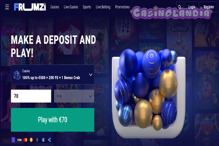 Frumzi Casino Desktop View