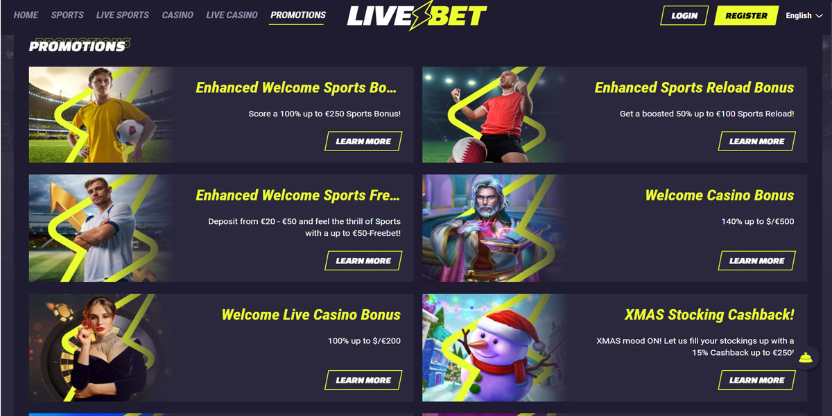 LiveBet Casino Bonuses and Promos