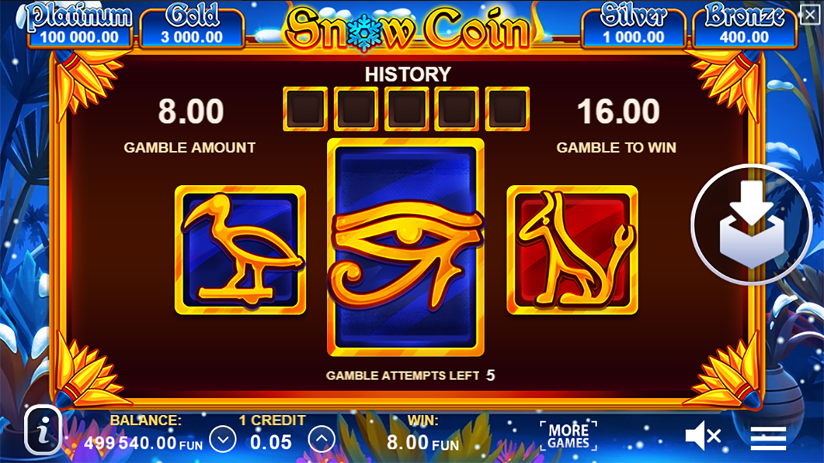 Snow Coin Hold The Spin Gamble