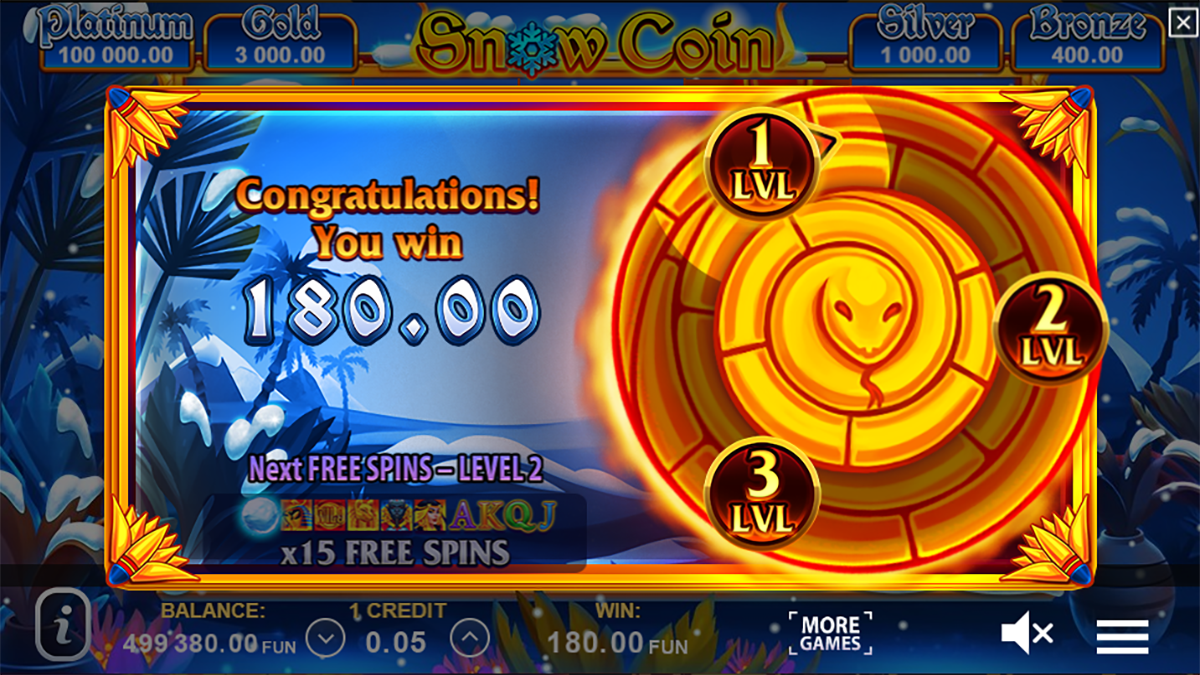 Snow Coin Hold The Spin Total