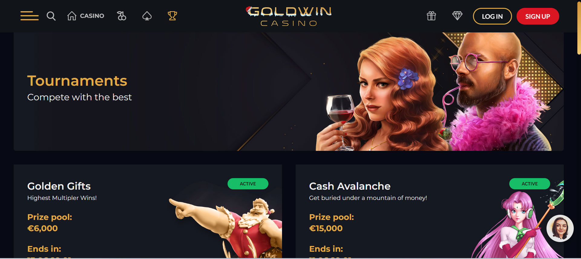 GoldWin Casino Tournaments