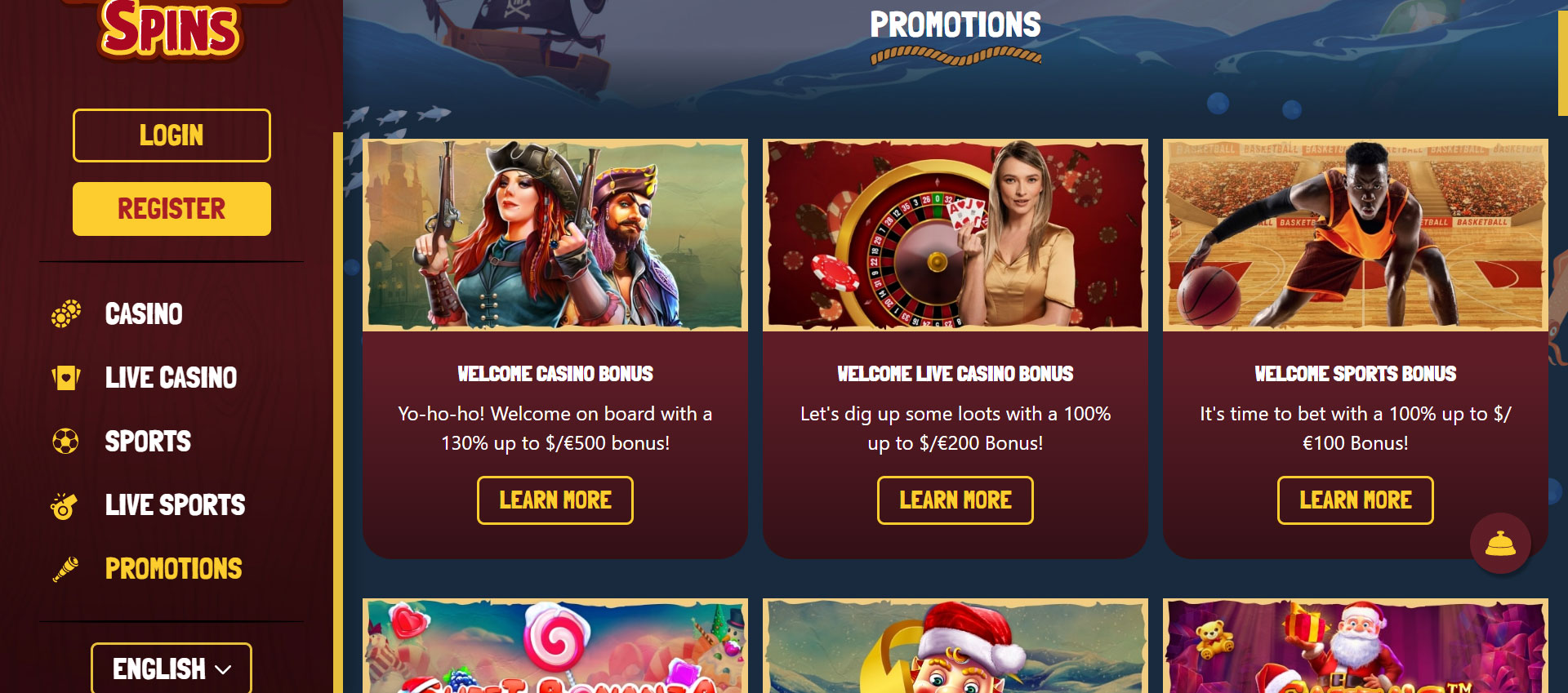 Treasure Spins Casino Promotions