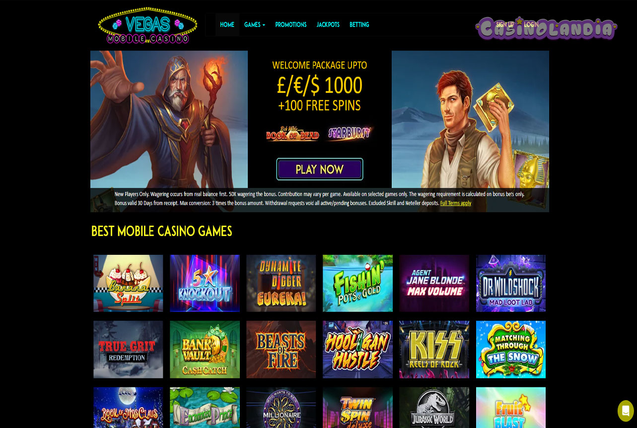 Vegas Casino Desktop View