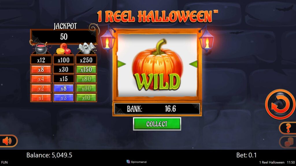 1 Reel Halloween 1x1 Slot