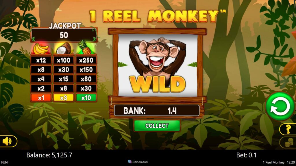 1 Reel Monkey 1x1 Slot