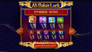 Ali Baba's Luck Paytable