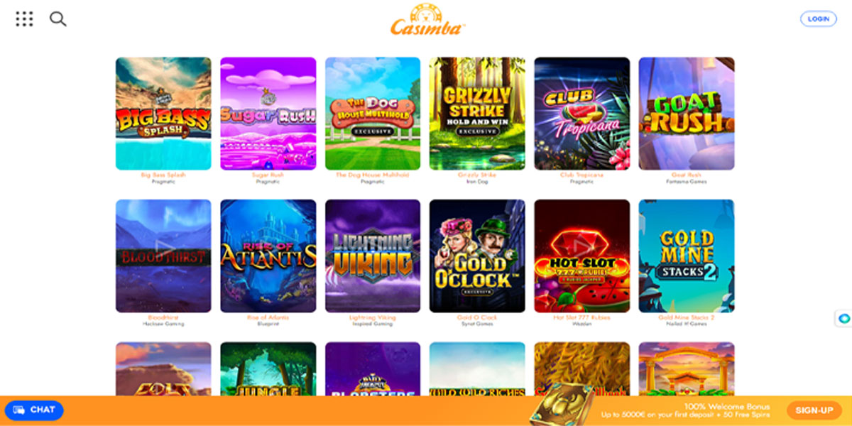 Casimba Casino Slots Section
