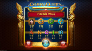 Cobra Queen paytable
