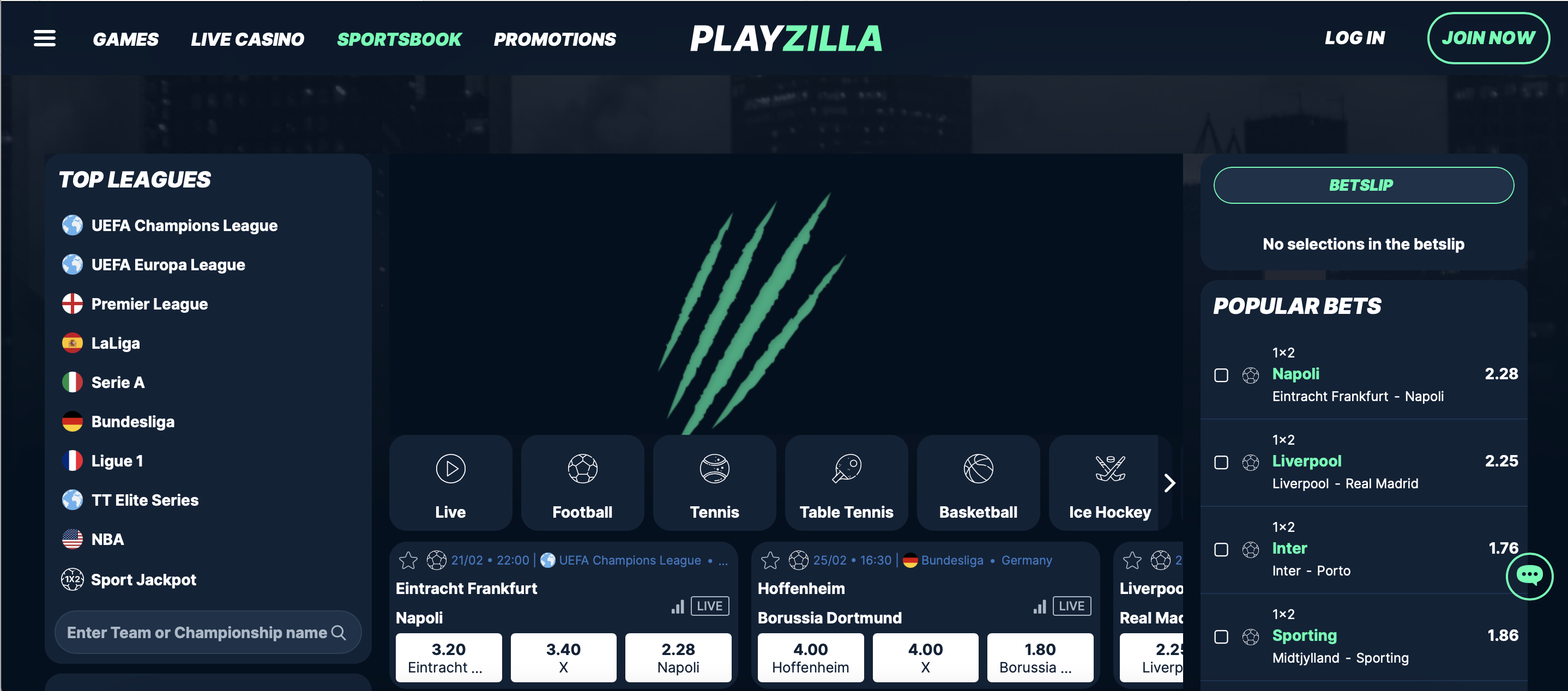 PlayZilla Casino Sports